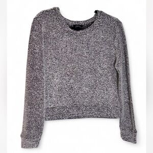 Ambiance Black and White Crew Neck Sweater